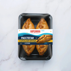 Расстегаи с карельской форелью и луком 2 шт., 300 гр.