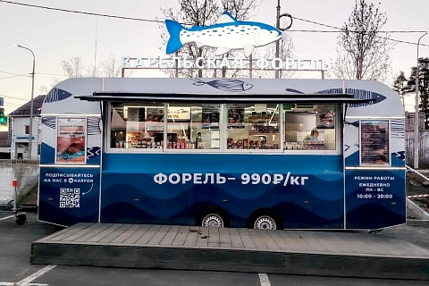 Лен. область, Приозерский р-н, п. Сосново, ул. Ленинградская, 20, фудтрак