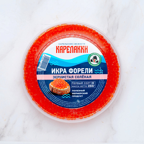 Икра форели слабой соли пл/б 250 гр. от Карельская форель