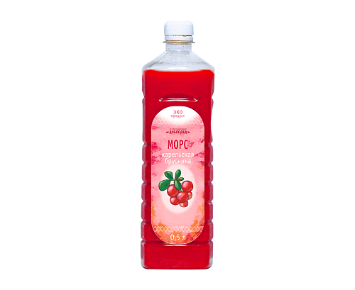 Морс брусничный пэт 0.5 л.