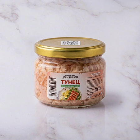 Тунец в собственном соку Дары Николы, 250 гр.